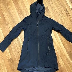 Lululemon Navy knee length raincoat